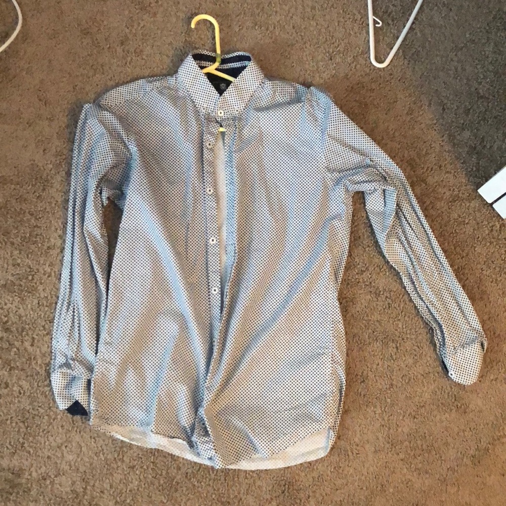 Steel and jelly button down